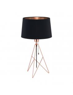 EGLO 39178 - CAMPORALE Fabric Lamp in Steel, Copper and Textile
