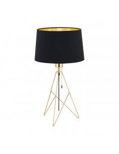 EGLO 39179 - CAMPORALE Fabric Lamp in Steel, brass and Textile