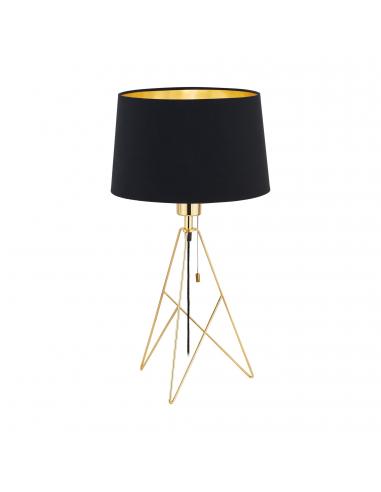 EGLO 39179 - CAMPORALE Fabric Lamp in Steel, brass and Textile