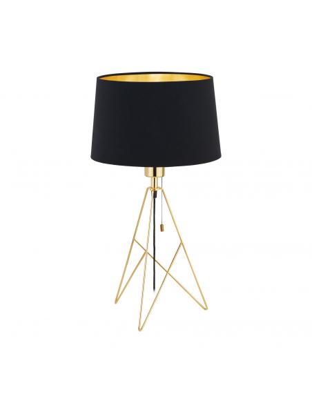 EGLO 39179 - CAMPORALE Fabric Lamp in Steel, brass and Textile