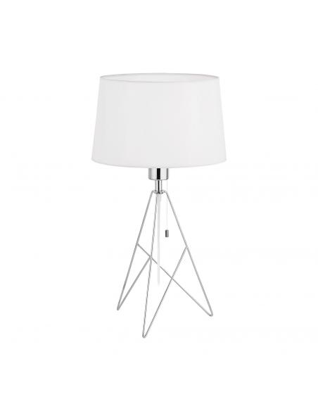 EGLO 39181 - CAMPORALE Fabric Lamp in Chrome Steel and Textile