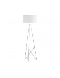 EGLO 39232 - CAMPORALE Living Room Lamp in Chrome Steel and Textile