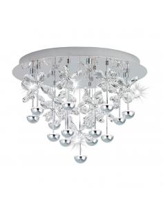 EGLO 39245 - PIANOPOLI LED ceiling light in stainless steel chrome and glass