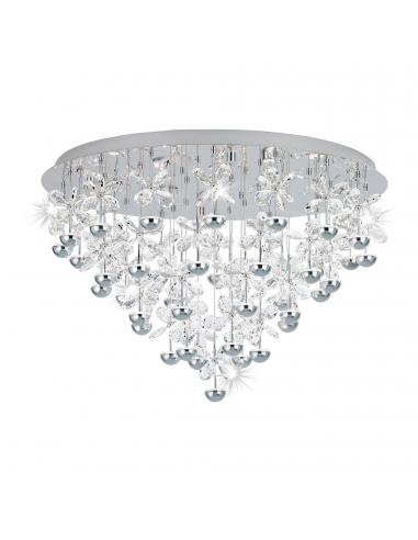 EGLO 39246 - PIANOPOLI LED Ceiling Light in Chrome Stainless Steel and Glass