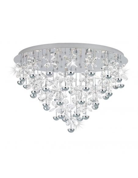 EGLO 39246 - PIANOPOLI LED Ceiling Light in Chrome Stainless Steel and Glass