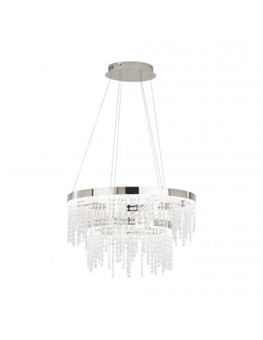 EGLO 39281 - ANTELAO LED pendant lamp in chrome steel and glass