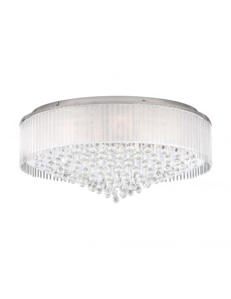 EGLO 39334 - MONTESILVANO LED ceiling light in Steel, clear chrome glass and glossy foil