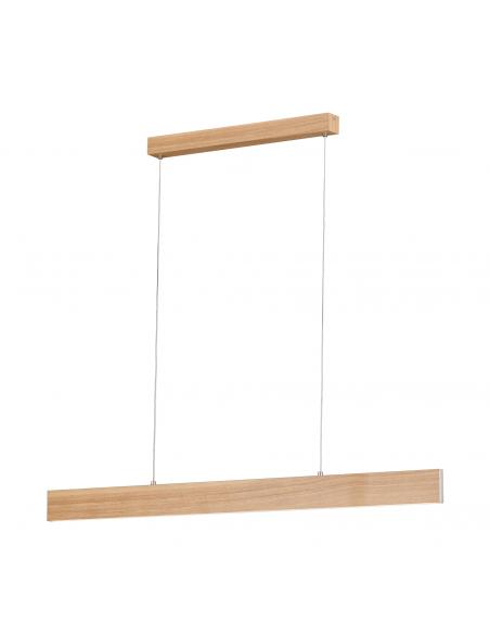 EGLO 39345 - CLIMENE LED pendant lamp in Aluminum, steel, brushed aluminum wood, matte nickel, oak and Acrylic