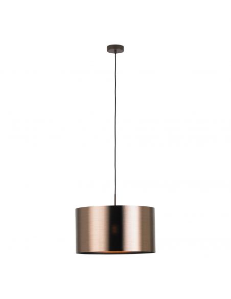EGLO 39356 - SAGANTO 1 Copper pendant lamp in brown steel and acrylic