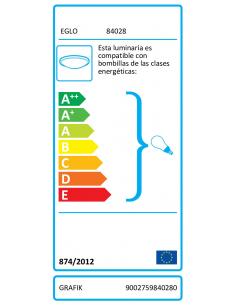 EGLO 84028 - GRAFIK Living Room Lamp in Silver Steel and Satin Glass 2