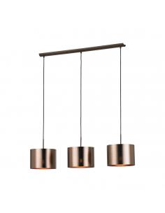 EGLO 39357 - SAGANTO 1 Copper pendant lamp in brown steel and acrylic