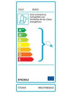 EGLO 85832 - STICKER Living Room Lamp in Chrome Steel and Matte Opal Glass 2