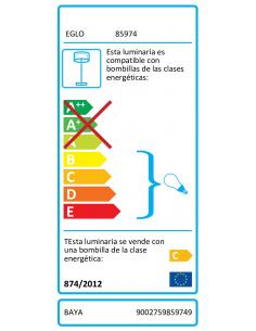 EGLO 85974 - BAYA Living Room Lamp in Burnished Steel and Satin Glass 2