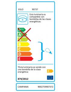 EGLO 90737 - CAMPANIA Living Room Lamp in antique brown steel, gold and whitewashed glass 2