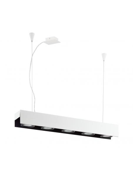 EGLO 39372 - BADALONA LED pendant lamp in Aluminum, white steel, black