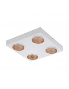 EGLO 39377 - RONZANO Foco LED en Acero, aluminio blanco, oro rosáceo