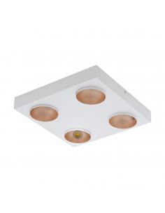 EGLO 39377 - RONZANO LED spotlight in Steel, white aluminum, rose gold
