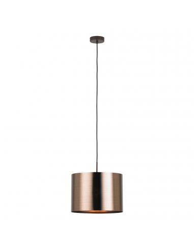 EGLO 39393 - SAGANTO 1 Copper pendant lamp in brown steel and acrylic