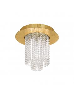 EGLO 39398 - VILALONES LED ceiling light in gold steel and glass