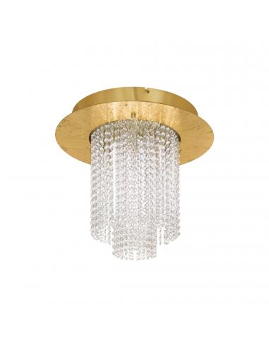 EGLO 39398 - VILALONES LED ceiling light in gold steel and glass