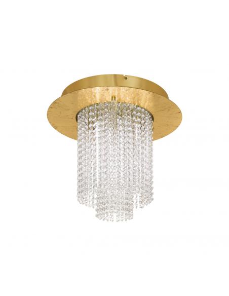 EGLO 39398 - VILALONES LED ceiling light in gold steel and glass