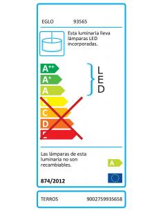 EGLO 93565 - TERROS Lámpara colgante LED en Aluminio, acero cromo 2