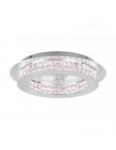 EGLO 39403 - PRINCIPE Plafón LED en Acero plata y Cristal