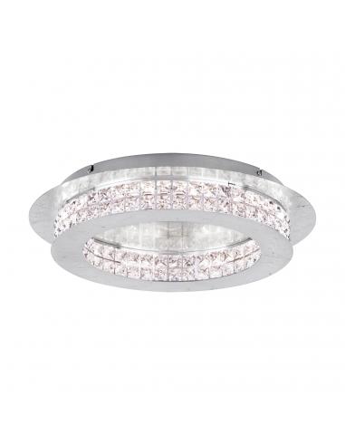 EGLO 39403 - PRINCIPE LED Ceiling Light in Steel Silver and Glass
