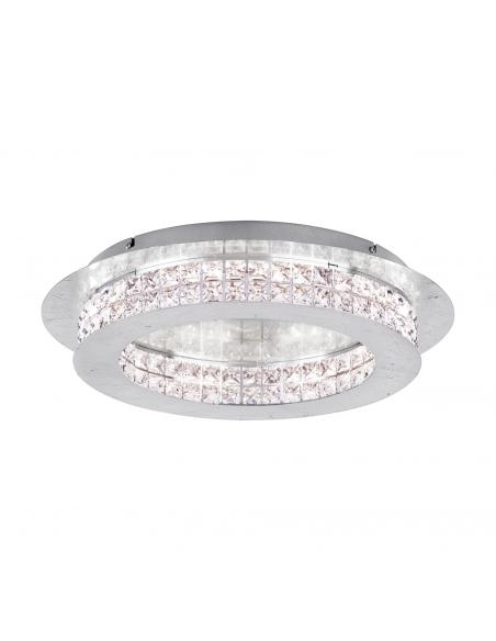 EGLO 39403 - PRINCIPE LED Ceiling Light in Steel Silver and Glass