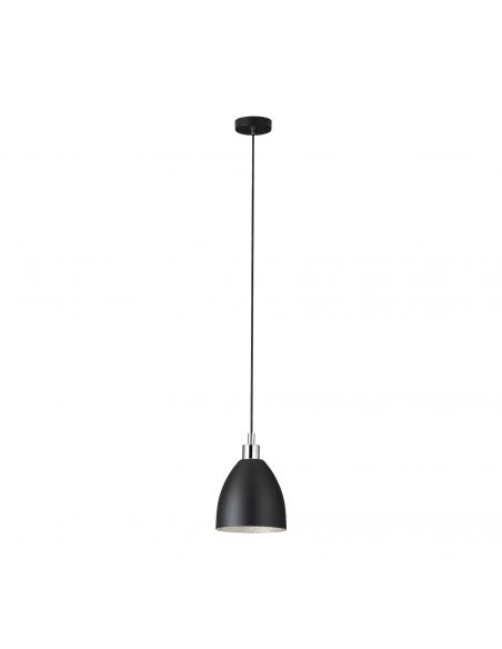 EGLO 39487 - MAREPERLA Lámpara de Salón en Acero negro, óptica de cristal