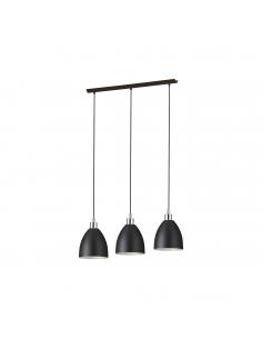 EGLO 39497 - MAREPERLA Living Room Lamp in black steel, glass optics