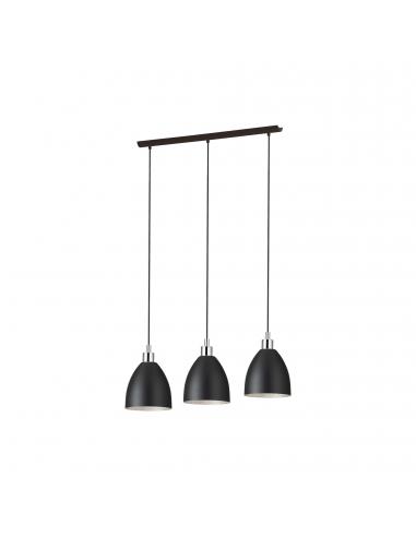 EGLO 39497 - MAREPERLA Living Room Lamp in black steel, glass optics