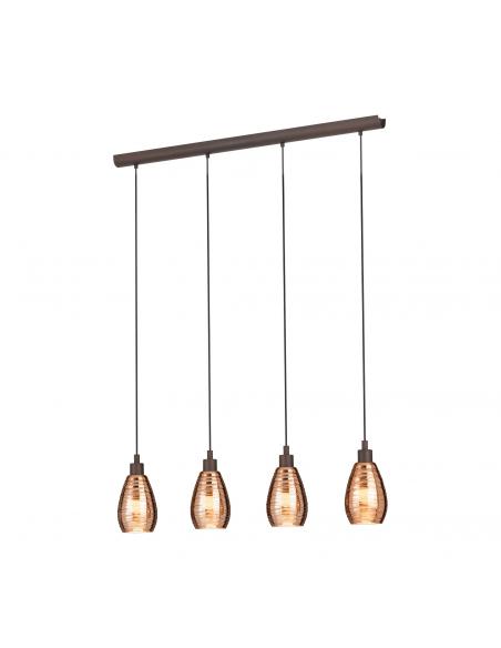 EGLO 39507 - SIRACUSA Brown Steel Copper Pendant Lamp
