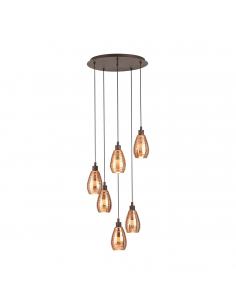 EGLO 39508 - SIRACUSA Brown Steel Copper Pendant Lamp
