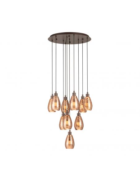 EGLO 39509 - SIRACUSA Brown Steel Copper Pendant Lamp