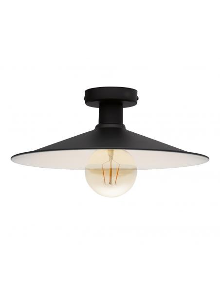 EGLO 43003 - BROUGHTON Living Room Lamp in black steel, beige