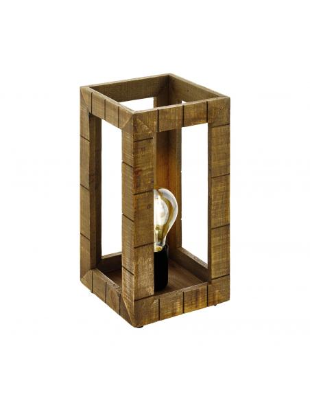 EGLO 43016 - TAKHIRA Living Room Lamp in Steel, black wood, brown