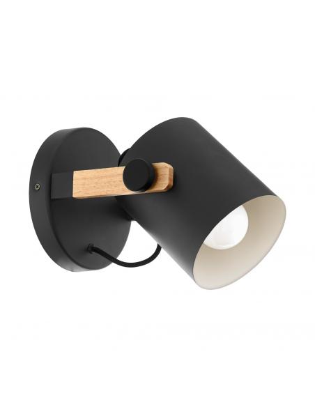 EGLO 43518 - HORNWOOD Living Room Lamp in Steel S57 and Wood