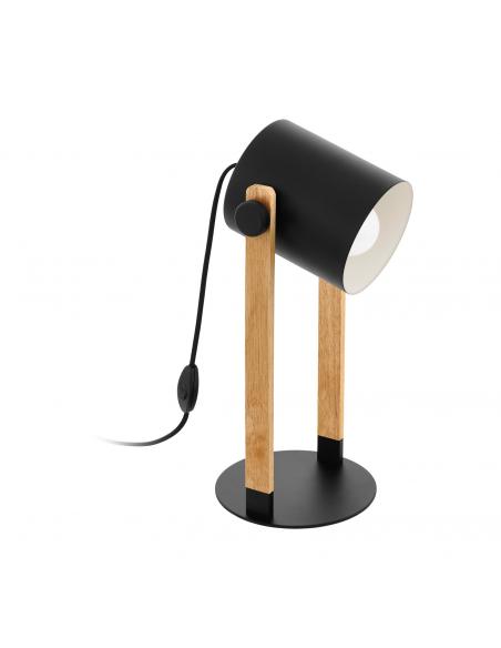 EGLO 43519 - HORNWOOD Living Room Lamp in Steel S57 and Wood