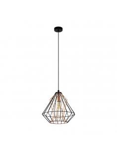 EGLO 43056 - DREADFORT Copper pendant lamp in black steel, copper