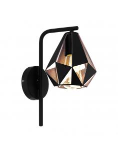 EGLO 43057 - CARLTON 4 Lámpara de Salón en Acero negro, colores de cobre-antiguo