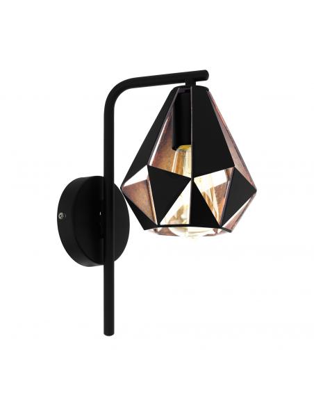 EGLO 43057 - CARLTON 4 Lámpara de Salón en Acero negro, colores de cobre-antiguo
