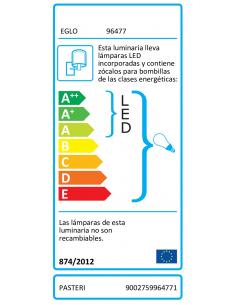 EGLO 96477 - PASTERI Aplique de Tela en Acero níquel-mate y Textil 2