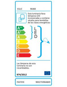 EGLO 96484 - PASTERI Aplique de Tela en Acero níquel-mate y Textil 2