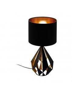 EGLO 43077 - CARLTON 5 Lámpara de Tela en Acero negro, cobre y Textil