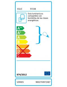 EGLO 97238 - VERRES Aplique de exterior con sensor de movimiento en Acero inoxidable, plástico acero inoxidable, blanco y Acríl 2