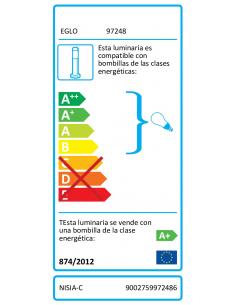 EGLO 97248 - NISIA-C Lámpara Sobremuro en Acero inoxidable acero inoxidable y Acrílico 2