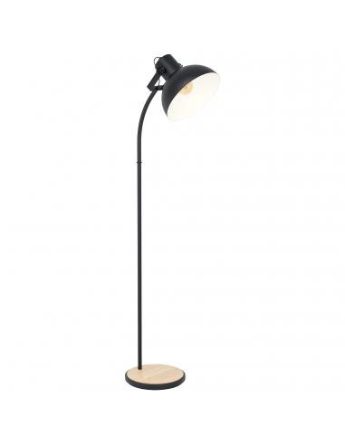 EGLO 44059 - LUBENHAM Living Room Lamp in Steel, black wood, brown
