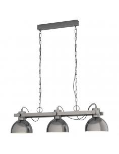 EGLO 43168 - LUBENHAM 1 Living Room Lamp in antique nickel steel, cream