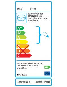 EGLO 97732 - MONTEBALDO Plafón LED en Acero negro, oro 2